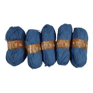Sirdar Opium Cotton with Silk Blue DK Yarn 5 50g Skeins